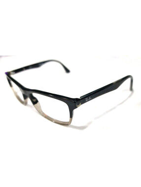 Ray-Ban Black to Clear Ombre Rectangular Glasses 53[]18 145